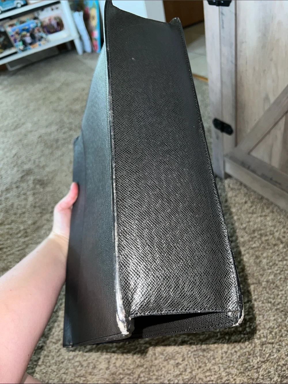 Black Louis Vuitton Taiga Briefcase with Top Handle